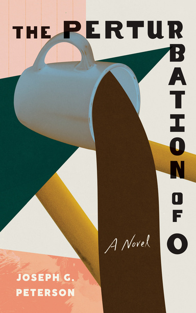book cover with abstract drawing of coffee being poured