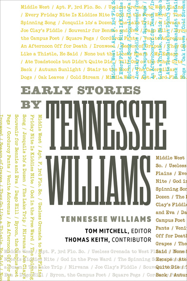 cover of tennessee williams with texts in different colors