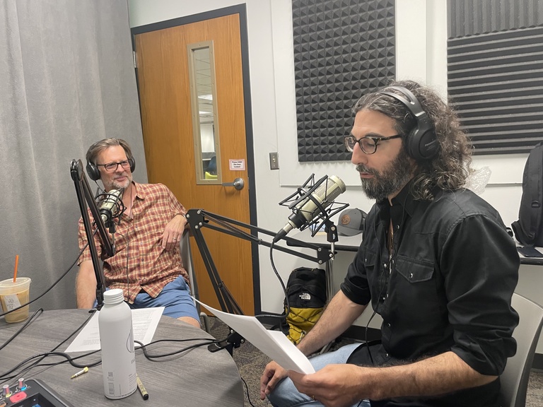 in studio with danny and stephen