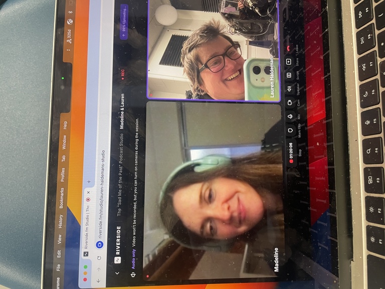 madeline in the studio with us - on a zoom screen