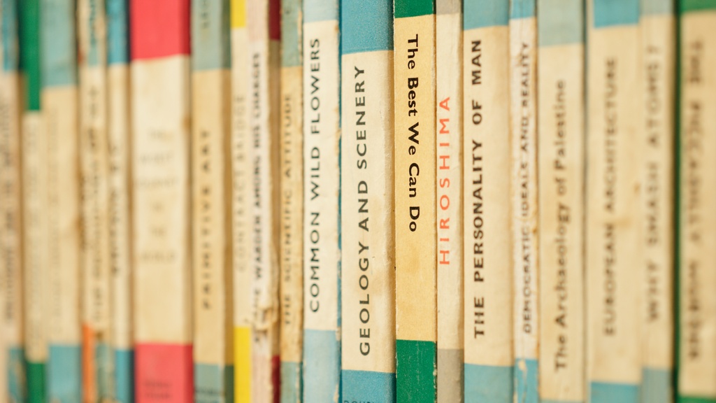books in a row
