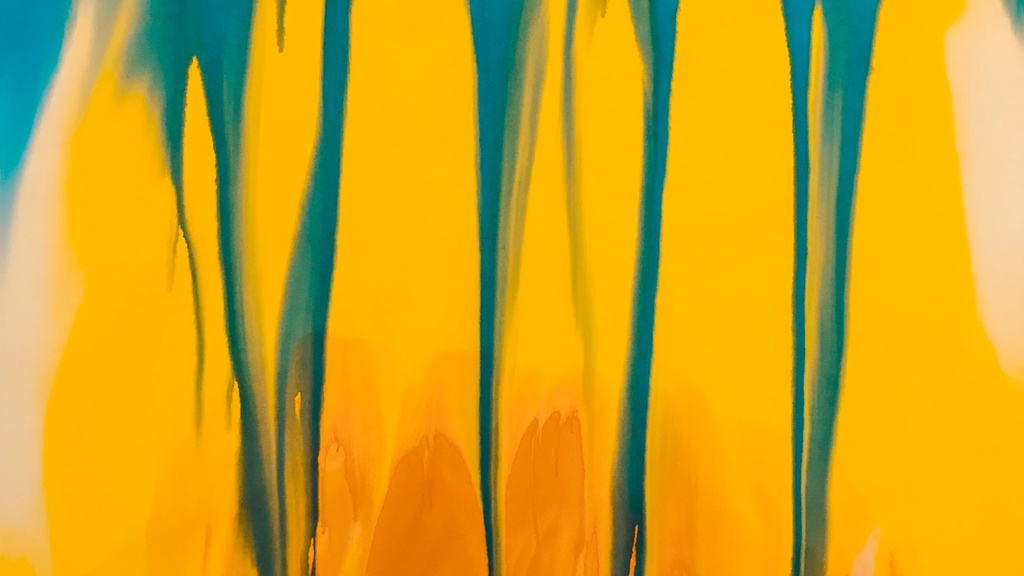 painting in gold and blue