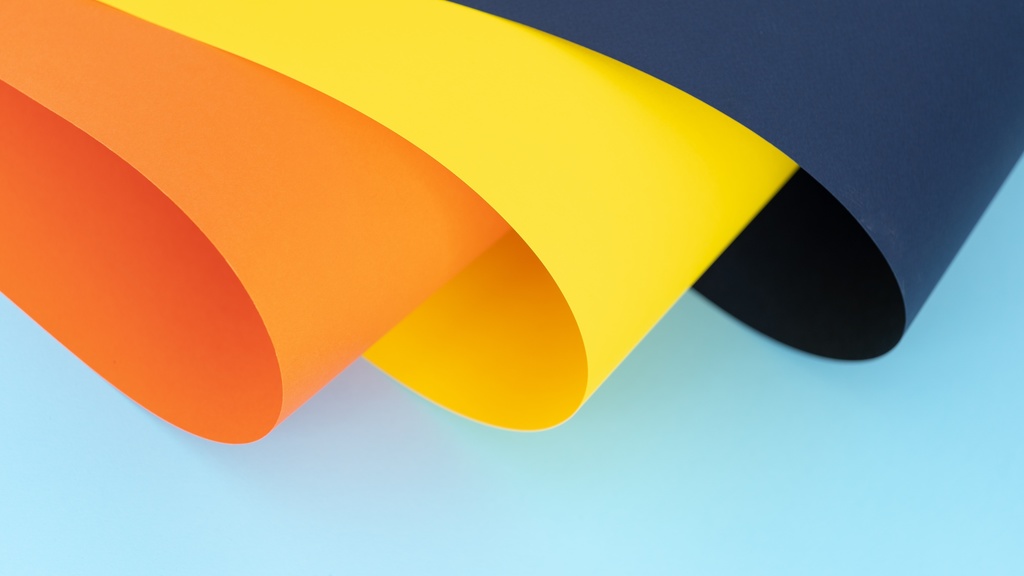 geometric background with blue yellow and orange