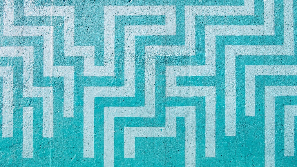 blue and white lines